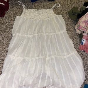 White dress or swim suit cover